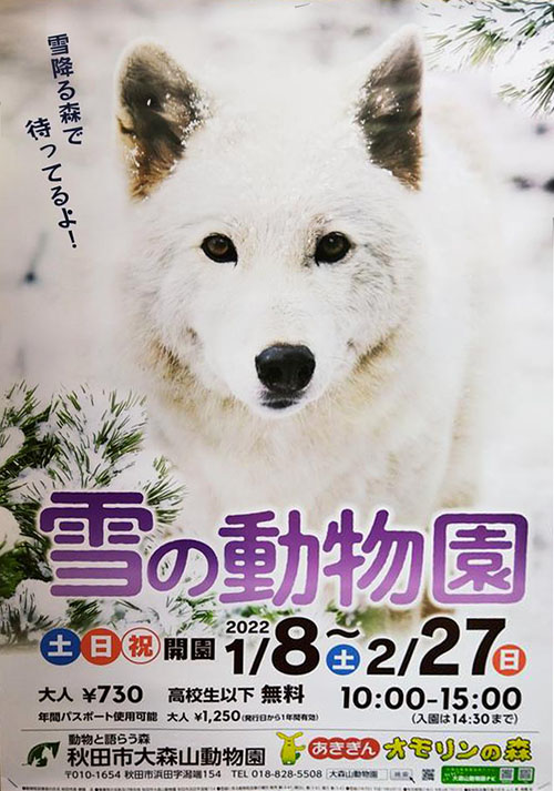 雪の動物園ポスター