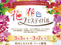【横手市】「春色花フェスティバル」が秋田ふるさと村で開催（2022/3/3～3/7）