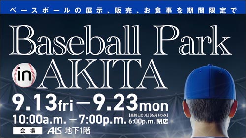 Baseball Park in AKITA告知