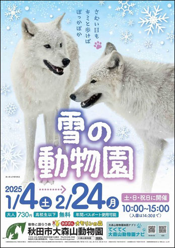 雪の動物園ポスター