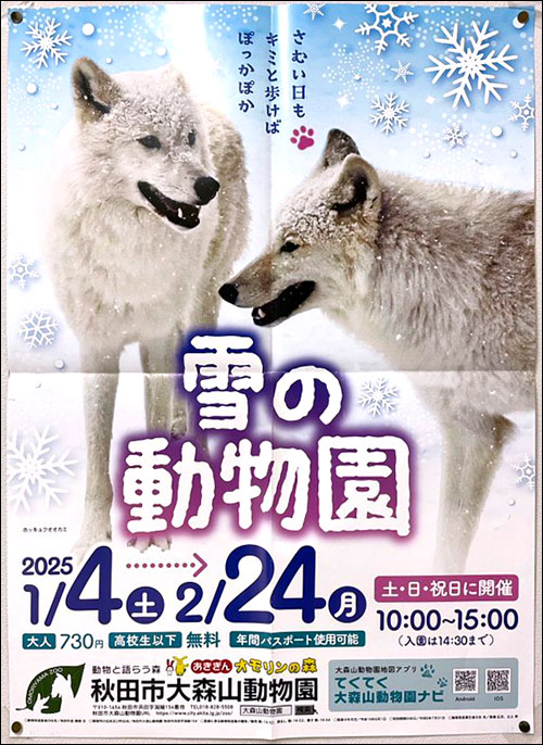 雪の動物園ポスター