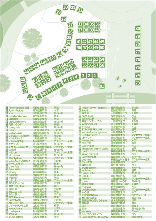 秋のクラフト市出展者