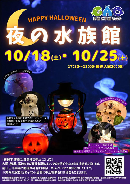 夜の水族館ポスター