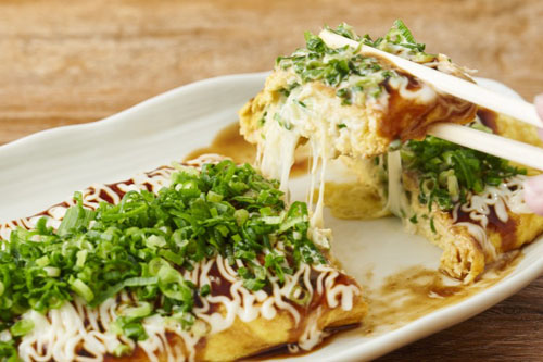 葱まみれチー平焼き