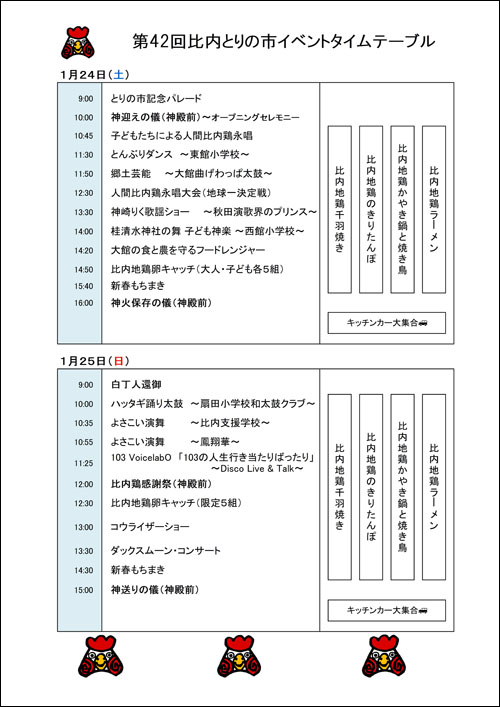 タイムスケジュール