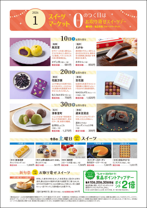 お取り寄せスイーツ