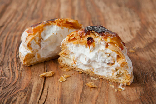 ブリュレクリームパイ断面